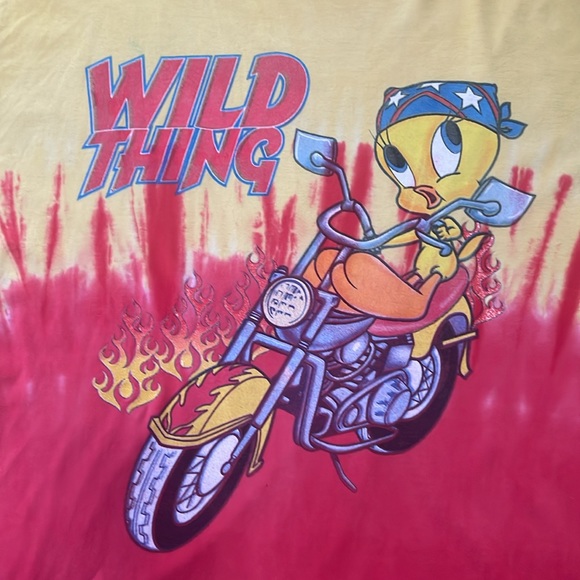 T-Shirt Donna LOONEY TUNES Tweety – Maglia Ufficiale Cartoon, Stampa Front/Retro, Scollo A V, Regular